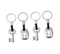 COLLBATH 2 Pairs Keychain of The Lid Locket Key Chains for Car Keys Key Case Keychain for Backpacks Keychain Pendant Key Chain Creative Key Lock Silver Metal