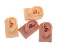 COLLBATH 2 Pairs Silicone Ear Model for Piercing Practice and Jewelry Display Realistic Human Ear Simulation for Anatomy Learning Reusable Soft Skin Color for Training and Teaching