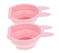 COLLBATH 2 pcs Bunny-shaped Silicone Makeup Brush Cleaners Portable Puff and Sponge Cleaner with Hanging Design Space-saving Cosmetic Tool for Easy Brush Maintenance