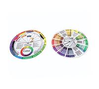 COLLBATH 2 Pcs Creative Women Makeup Color Wheel Rotation Mixing Board for Nail Art and Blending Color Scheme Guide with Complementary Split Complementary and Tint Shade Indicators Art and