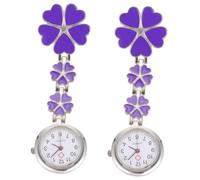 COLLBATH 2 Pcs Mini Pocket Watch for Nurses Decorative Zinc Alloy Safe Material Unique Five-Heart Design Elegant for Special Occasions