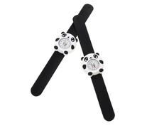 COLLBATH 2 Pcs Panda Silicone Children’s Watches Portable Cartoon Wristwatch for Boys and Girls Kids’ Fashionable Flexible Band