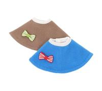 COLLBATH 2 Pcs Parrot Collar Anti-pecking Neck Ring Protective Bird Recovery Cloak for Budgies Cockatiels Medium Size, Blue and Brown, Bird Health Supplies Random Color