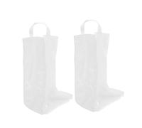 COLLBATH 2 Pcs Portable Boot Storage Bags for Travel and Home Dustproof Shoe Pouches with Handles Suitable for Short Boots Transparent Design for Easy Identification and Use