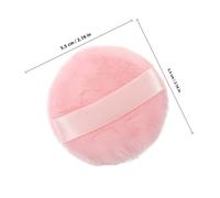 COLLBATH 2 pcs Washable Makeup Powder for Face Soft Furry Cosmetic Sponges with Pure Cotton Ribbon Reusable Makeup Applicators for Foundation Concealer Blusher and Highlighter