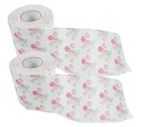 COLLBATH 2 Rolls Floral Pattern Decorative Toilet Paper Disposable Soft Tissue for Bathroom and Kitchen Colorful Print Pack for Everyday Use and Parties