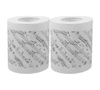 COLLBATH 2 Rolls Musical Tissue Paper: Bathroom Musical Notes Toilet Paper - Restroom Novelty Soft Tissue Roll with Music Note Prints