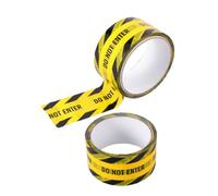 COLLBATH 2 Rolls Warning Safety Tape Black on Yellow Bopp 2 Rolls