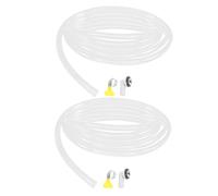COLLBATH 2 Sets Air Conditioner Drain Hose Replacement Kit with Connector and Clamp for Split and Window Ac Units Flexible Weather-Resistant Drain Pipe Compatible with Portable and Ductless
