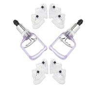 COLLBATH 2 Sets Heart Shaped Vacuum Cupping Suction Pump Kit for Massage Therapy, Sturdy PC and Metal Material Massage Vacuum Cups for Muscle Relief at Home Cupping Sessions