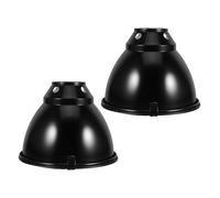 COLLBATH 2 Sets Heating Lamp Reflector Heat Lamp Cover Dome Light Fixture Cap for Reptile Leopard Tortoise Gecko Tank Poultry Shade
