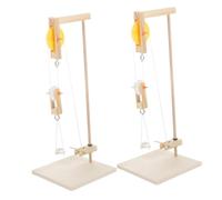 COLLBATH 2 Sets Physics Pulley Model Kit Teaching Pulley Block Stand Science Experimental Tool for Students Stem Learning and Mechanics Education