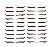 COLLBATH 20 Pairs Reusable Eyeliner Stickers Eye Makeup Tape with Self-adhesive Eyelid Strips Mixed Gold Black Red Purple for Natural Eye Enhancement Random Color