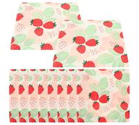 COLLBATH 20 Sheets Strawberry Print Party Napkins for Dinner Decorative Wood Pulp Paper Napkins with Vivid Water-Absorbent Design Novelty Table Supplies for Home and Holiday Celebrations