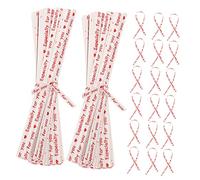 COLLBATH 2000pcs Heart Pattern Bread Bag Sealing Ties Durable Twisted Lollipop Gift Bag Closures for Party Favors Weddings Showers Craft Packaging