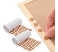 COLLBATH 2000Pcs Self-Adhesive Cork Pads Grip Enhancing Surface for Cabinet Door Bumpers and Door Frame Protectors Suitable for Kitchen and Furniture