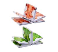 COLLBATH 200pcs Nail Forms Extension Paper Gel Nail Sticker Tips 100 Green 100 Orange for Manicure for Salon and Home Use