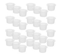 COLLBATH 200pcs Plastic Salt Shaker Plug Replacement Stoppers with Silicone Seal Ring Clear Recessed Inner Plugs for Bottles Flower Pots Pipes Leakproof Durable Aromatherapy Cap Compatible