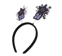 COLLBATH 2024 Year Backdrop Happy Year Decorations Hat New Year Headbands Year Banner Party Hairband Hair Bands Creative Hairband Years Accessories Hair Decor The Photo Non-woven Fabric
