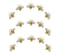 COLLBATH 20pcs 3d Bee Shape Nail Art Charms, Zinc Alloy Rhinestone Nail Decorations for DIY Manicure, Easy to Use, No Fading, Golden Finish, 20pcs