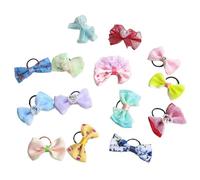 COLLBATH 20pcs Bowknot Hair Ties Pet Hair Holders for Dogs Cats Chic Ponytail Holders Unique Design Accessories (random Colors)