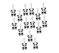 COLLBATH 20pcs Cute Panda Keychain Pendant Small Keyring for Backpacks Decorative Accessories