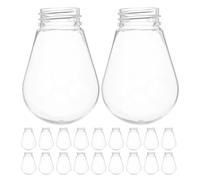 COLLBATH 20PCS E27 Bulb Cover: Clear Plastic Bulb Guards Replacement - Drop-Shaped Lampshade Protector for String Light Decorative Globe Light Party Decor 45x66mm