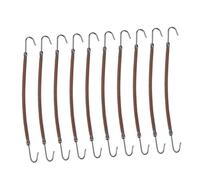 COLLBATH 20Pcs Elastic Ponytail Hooks Hair Braid Styling Clips Coffee Color Hair Bands for Women Smooth Natural Hold No Tugging Accessories