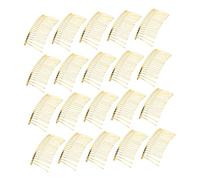 COLLBATH 20pcs Gold Metal Hair Combs for Women Twisted Iron Wire French Styling with Curved Teeth Precision Grooming Clips for Bridal and DIY Hair Accessories