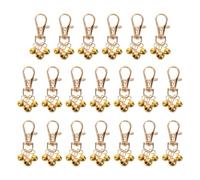COLLBATH 20pcs Metal Pet Bells for Dog and Cat Collars Jingle Charms with Clear Sound for Outdoor Safety Keychain and Handbag Decorations for Low-light Visibility and Multi-pet