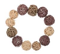 COLLBATH 20pcs Natural Rattan Chew for Rabbits Hamsters Chinchillas Small Animal Teeth Care Balls Handwoven Enrichment for Exploration Stress Relief and Healthy Gnawing