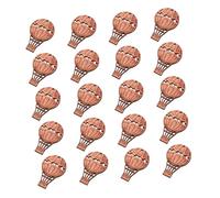 COLLBATH 20pcs Natural Wood Hot Air Balloon Cutouts with Unfinished Rustic Wooden Slices for DIY Crafting Wedding and Party Decorations Portable Artistic Home Embellishments