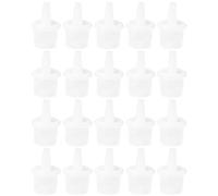 COLLBATH 20pcs Plastic Eyelash Glue Bottle Nozzle Tips Replacement Heads with Anti-Blocking Feature for Professional and Family Use Eyelash Extension Tools