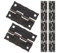 COLLBATH 20pcs Retro Small Box Hinges with Screws Vintage Bronze Decorative Hardware for Wooden Jewelry Boxes Cabinet Doors Suitcase Repair and Replacement Classic Antique Style
