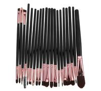 COLLBATH 20Pcs Rose Gold Makeup Brush Soft Wooden Handle Cosmetics Tools for Foundation Eyebrow Eye Shadow No Shedding Portable Beauty Applicators for Professional and Amateur Use
