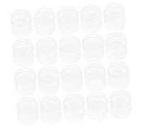 COLLBATH 20pcs Shell Translucent Empty Party Vend Container Assorted Mini Bulk Decoration Gumball Machine Clear Fillable Plastic Transparent