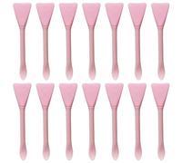 COLLBATH 20pcs Silicone Face Mask Applicator Brush, Pink Double-End Brush, Washable Beauty Spatula Comestic Tools for Facial Mud, Clay, Modeling, Jelly Mask