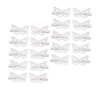 COLLBATH 20pcs Vintage Butterfly Hair Clips Hollow Out Silver Hair Barrettes for Secure Hold Bangs Hairpin Accessories for Parties Beach Everyday Styling