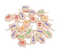 COLLBATH 20pcs Wooden Dreidels Handcrafted Jewish Dreidels for Hanukkah Parties Fun Educational for Adults Enhance Focus and Celebrate Cultural Traditions