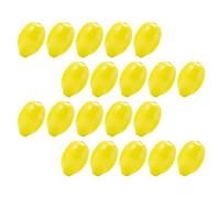 COLLBATH 20pcs Yellow Wooden Beads with Hole for DIY Handmade Crafts and Home Decoration, Multi-Functional Lemon Wood Bead String Accessories for Theme Activities