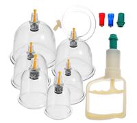 COLLBATH 24-Piece Chinese Cupping Therapy Set Anti-Explosive Cupping Cups for Muscle Pain Relief Body Massager Pump for Home Use