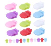 COLLBATH 24pcs Colorful Tongue Shaped Wine Markers Portable Drink Charms for Parties Weddings Bars and Home Use Unique Cup Identification and Fun Drink Accessories