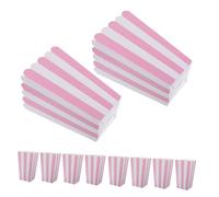 COLLBATH 24pcs Paper Popcorn Bucket Striped Small Popcorn Bowls for Movie Night Theater Snack Party Favor Boxes