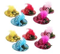 COLLBATH 24pcs Sequined Bowler Hat Pet Headgear for Pets Cute Dress up Hat for Hamsters Guinea Pigs and More for Festivals and Parties
