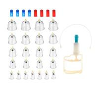 COLLBATH 24Pcs Vacuum Cupping Set with Pump Suction Cups for Chinese Suction Therapy, Body Massage, and Facial Cupping - Suitable for Muscle Relaxation and Relief