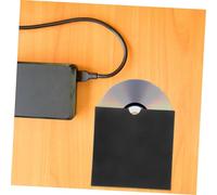 COLLBATH 25pcs Black Kraft Paper CD DVD Sleeves Envelopes DVD Covers for Protective Storage Scratch-Resistant Paper CD Sleeves for Home Office School Use