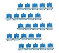 COLLBATH 25Pcs Blue Shark Candy Favor Boxes for Shower Treat Bags Small Paper Snack Boxes Party Packaging for Boys and