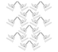 COLLBATH 25pcs Cabinet Glass Mirror Holder Clips Kit Plastic Retainer, Screws and Wall Anchors for Fixed Mounting on Cabinet Doors and Glass Panels