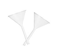 COLLBATH 2pcs 100mm Laboratory Short Stem Glass Funnel Triangular Scientific Filling Funnel for Bottles Beakers Flask Use