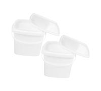 COLLBATH 2pcs 5l Square Plastic Buckets with Lids Food-grade Handheld Storage Containers for Kitchen Beverage and Snack Organization